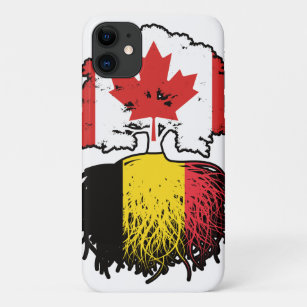 Belgium Belgian Canadian Canada Tree Roots Flag Case-Mate iPhone Case