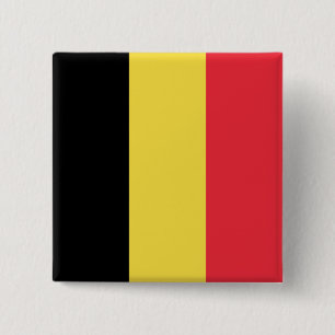 Belgium (Belgian) Flag 2 Inch Square Button