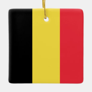 Belgium (Belgian) Flag Ceramic Ornament