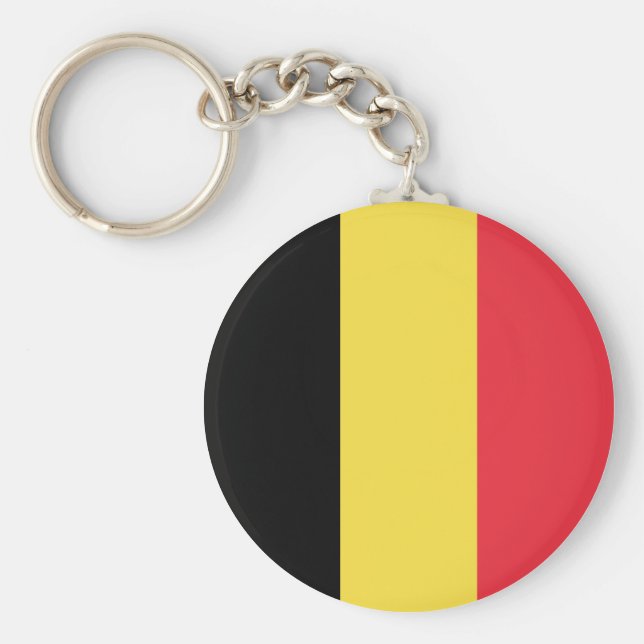 Belgium (Belgian) Flag Keychain (Front)