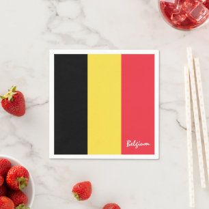 Belgium & Belgian flag party fashion /sport fans Napkin