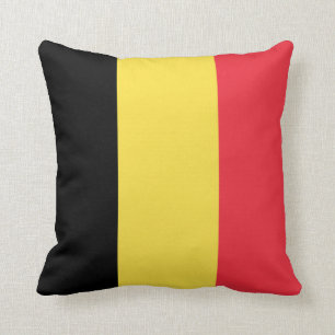 Belgium (Belgian) Flag Throw Pillow