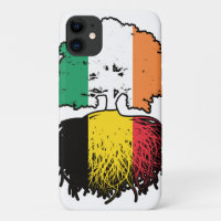 Belgium Belgian Irish Ireland Tree Roots Flag
