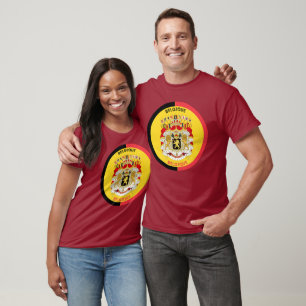 Belgium Belgique Coat of Arms Circle Shape T-Shirt