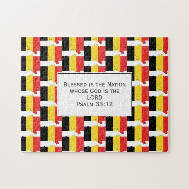 BELGIUM | Blessed Nation | FLAG OF BELGIUM Jigsaw Puzzle (Horizontal)