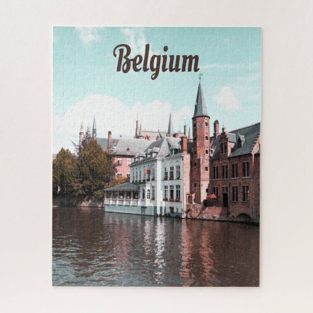 Belgium Brussels Canal Jigsaw Puzzle (Vertical)