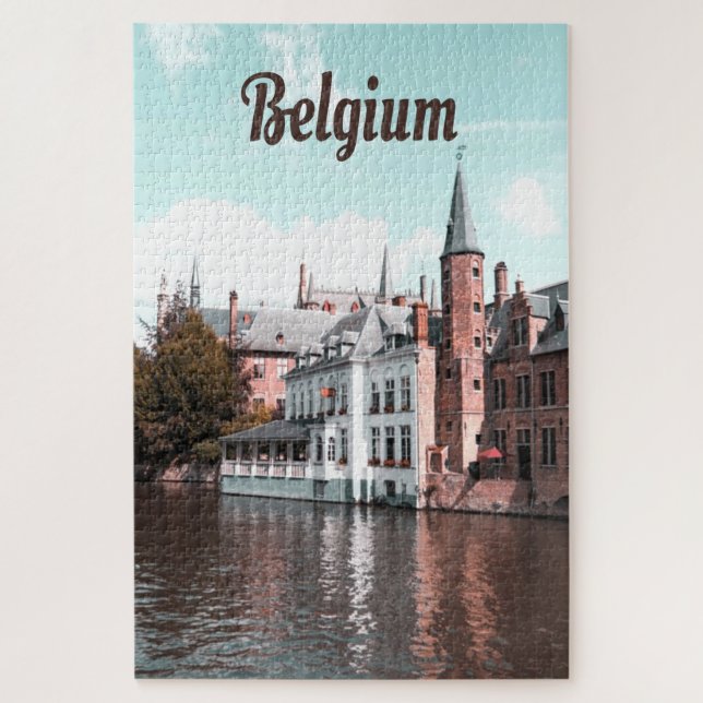Belgium Brussels Canal Jigsaw Puzzle (Vertical)