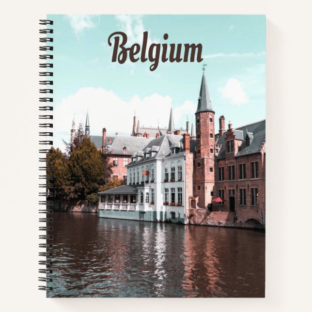 Belgium Brussels Canal Notebook (Front)