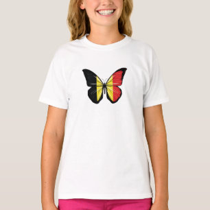 Belgium Butterfly Flag T-Shirt