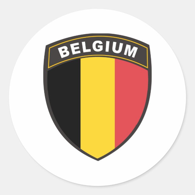 Belgium Classic Round Sticker (Front)