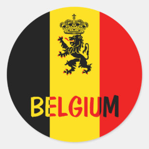 Belgium Classic Round Sticker