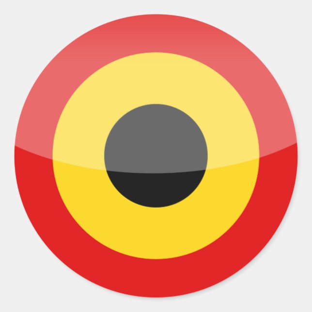 Belgium Classic Round Sticker (Front)