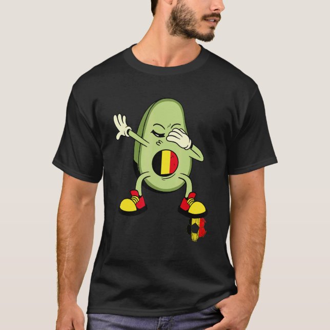 Belgium Dabbing Potato Belgian Soccer Player Belgi T-Shirt (Front)