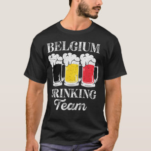 Belgium Drinking Team Funny Party Belgian Beer T-Shirt