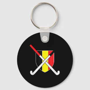 Belgium Field Hockey Be Belgique Clic Flag Tee Keychain