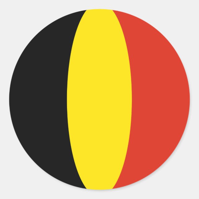 Belgium Fisheye Flag Sticker (Front)