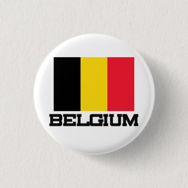 Belgium Flag 1 Inch Round Button (Front)