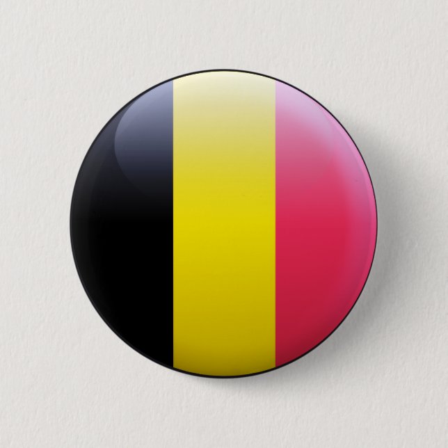 Belgium Flag 2 Inch Round Button (Front)