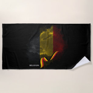 Belgium Flag Beach Towel