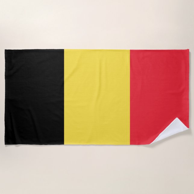 Belgium Flag Beach Towel (Front)