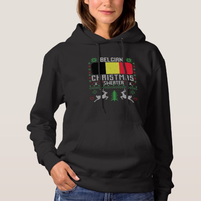 Belgium Flag Belgian Christmas Sweater (Front)