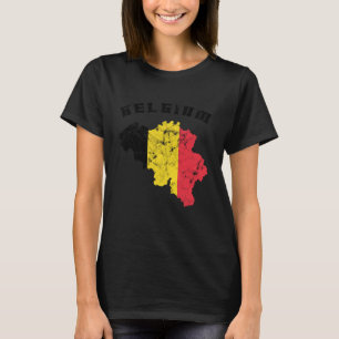 Belgium Flag, Belgium Outline, Belgium Travel, Bel T-Shirt