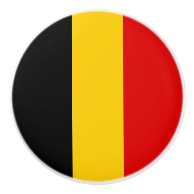 Belgium flag ceramic knob (Front)