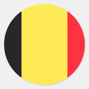 Belgium Flag Classic Round Sticker