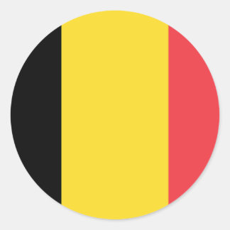 Belgium Flag Classic Round Sticker