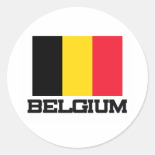 Belgium Flag Classic Round Sticker