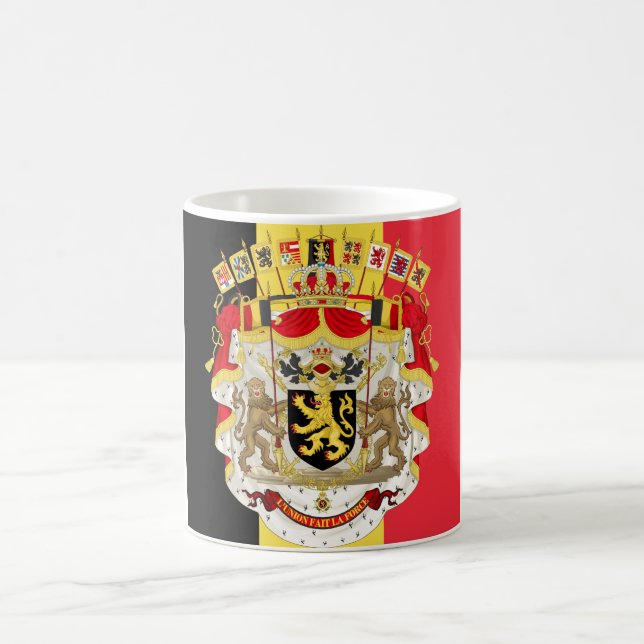 Belgium Flag & COA Coffee Mug (Center)