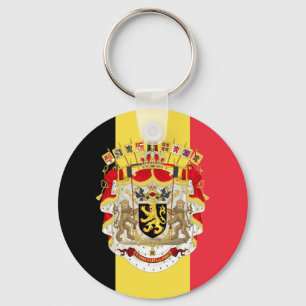 Belgium Flag & COA Keychain