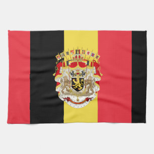 Belgium Flag & COA Kitchen Towel