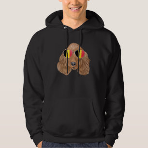 Belgium Flag Cocker Spaniel Dog Belgium Pocket Hoodie