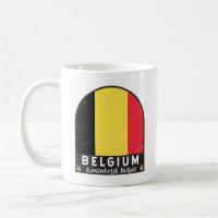 Belgium Flag Emblem Distressed Vintage