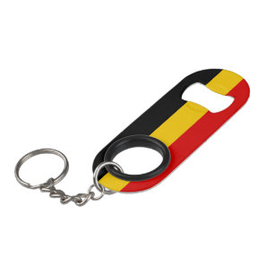 Belgium flag keychain bottle opener