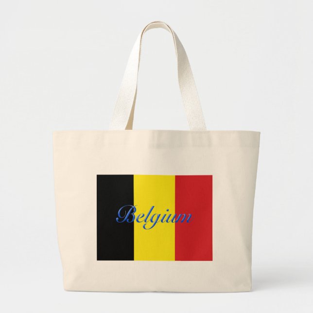 Belgium flag large tote bag (Front)