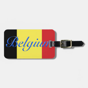 Belgium flag luggage tag