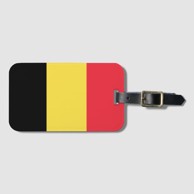Belgium Flag Luggage Tag (Front Horizontal)