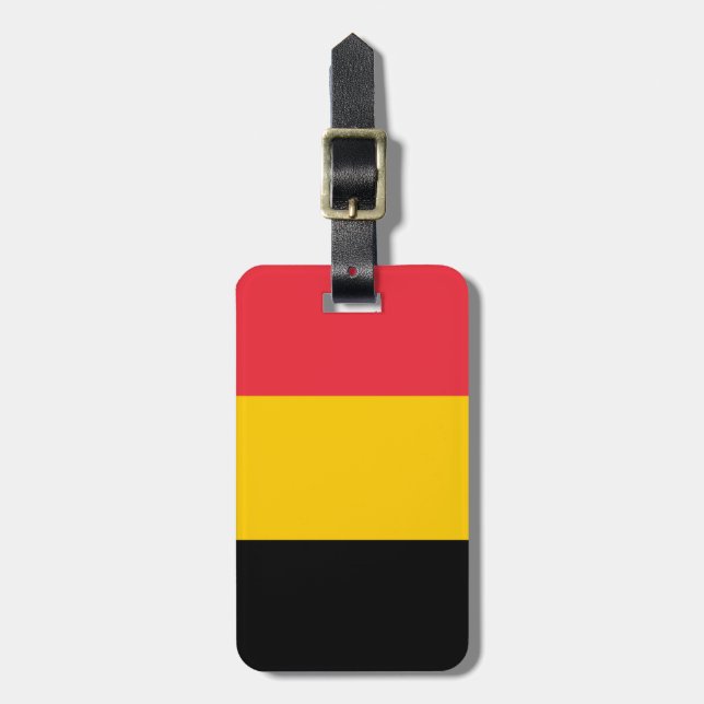 Belgium Flag Luggage Tag (Front Vertical)