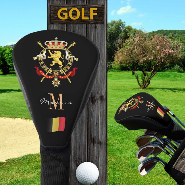 Belgium & Flag Monogrammed Golf Clubs Covers (Creator Uploaded)