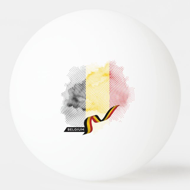 Belgium Flag Ping Pong Ball (Front)