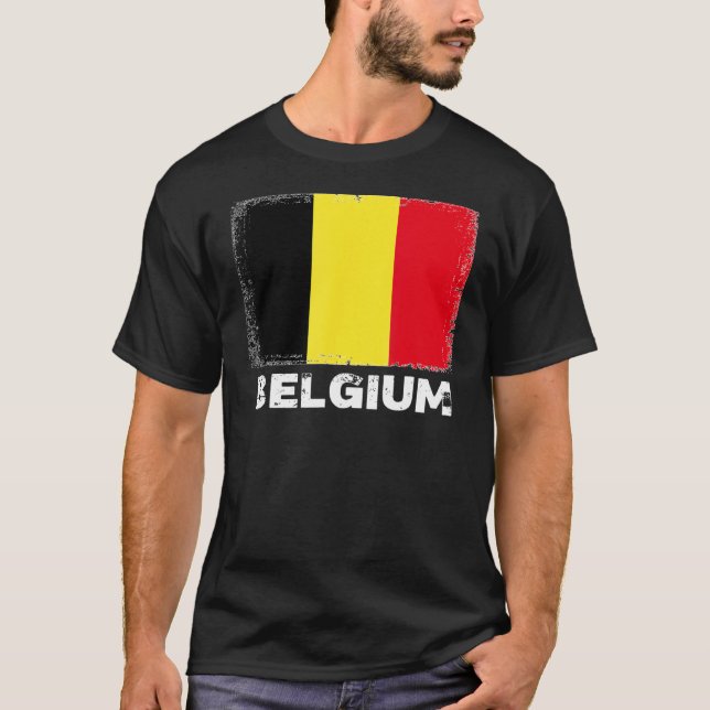 Belgium Flag   Support Belgian People Women Men   T-Shirt (Front)