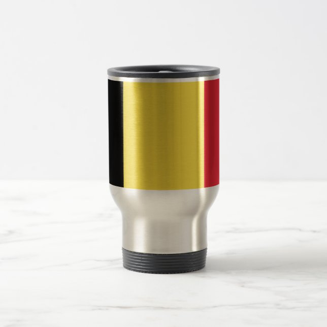 Belgium Flag Travel Mug (Center)