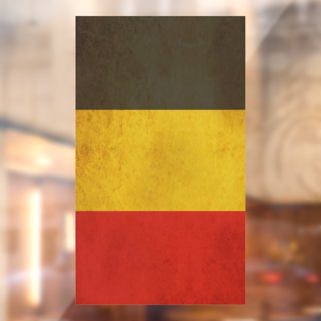Belgium Flag Vintage Design Window Cling (Sheet 2)