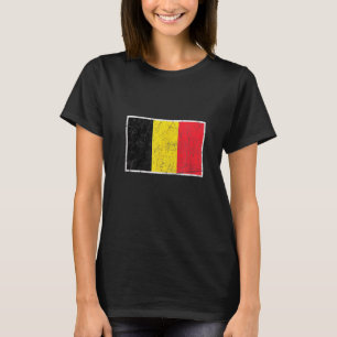 Belgium Flag With Vintage Belgian National Colours T-Shirt