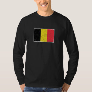 Belgium Flag With Vintage Belgian National Colours T-Shirt