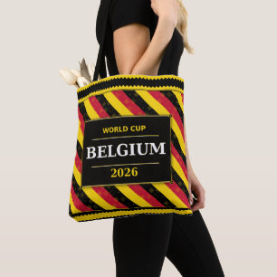 Belgium Football Fan Flag Colours Stripe Pattern Tote Bag