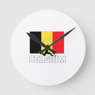 Belgium Football Soccer National Team Round Clock
