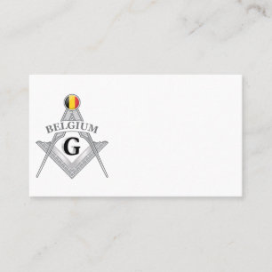 Belgium freemasonry sign business card
